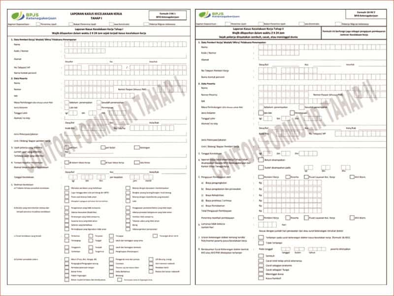 Download Formulir Laporan Kecelakaan Kerja Tahap I dan Tahap II